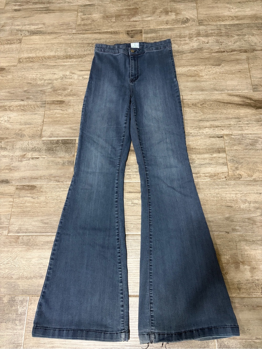 High-Rise Wide Leg Jeans in Dark Blue